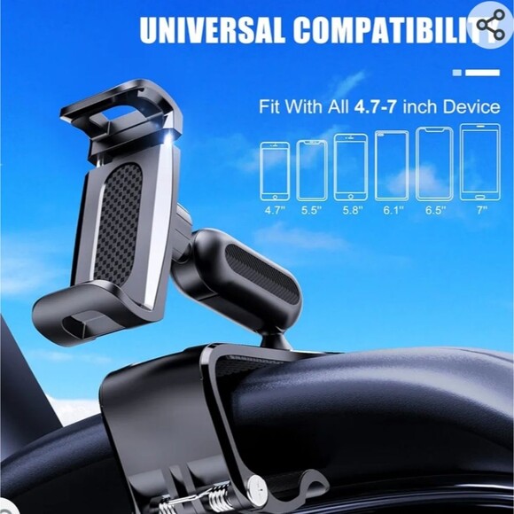 Black Car Mount Phone Holder iPhone Android Samsung - Picture 2 of 10
